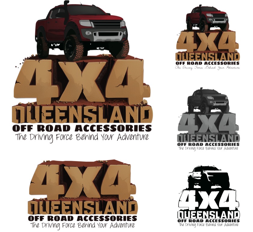 4x4 QLD logo designs